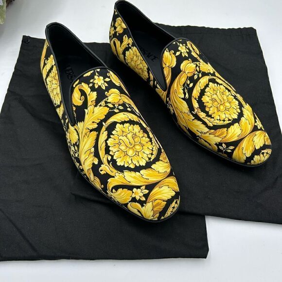Men’s Versace Barraco satin slippers size 41 made in Italy main image 7